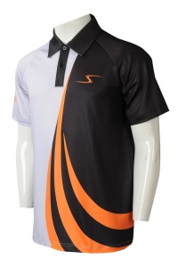 P1314 Order men's short-sleeved POLO shirt with contrasting collar, design and printing LOGO sublimation, horn sleeve sublimation supplier Banshee Motorsport UK retail